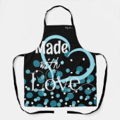 Mit Liebe Personalisierte Schürze in Schwarz (Vorderseite)