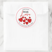 Mit Liebe Personalisierter Aufkleber (Tasche)