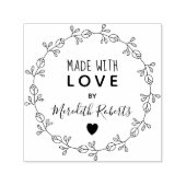 Mit Liebe Personalisierter Blumenkranz Permastempel (Design)