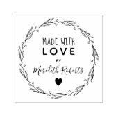 Mit Liebe Personalisierter botanischer Kranz Permastempel (Design)
