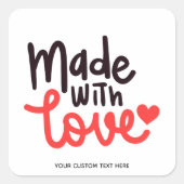 Mit Liebe personalisierter Roter Platz Aufkleber 2 (Vorderseite)
