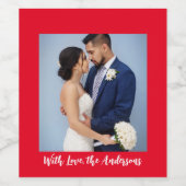 Mit Liebe Personalisiertes Foto Weinetikett (Einzelnes Label)
