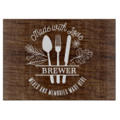 Mit Liebe Personalisiertes Schneidebrett (Vorderseite)