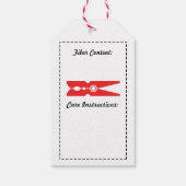 Mit Liebe/Pflegeanleitung versehen Geschenkanhänger (Rückseite)