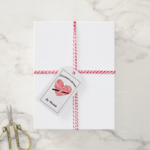 Mit Liebe/Pflegeanleitung versehen Geschenkanhänger