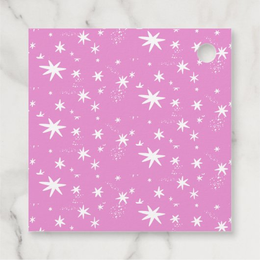 Mit Liebe pink & stars Geschenkanhänger (Rückseite)