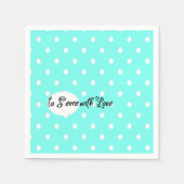 Mit Liebe Polka Dot Party Paper Napkin bedienen Serviette (Vorderseite)