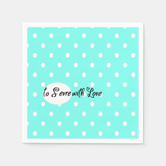 Mit Liebe Polka Dot Party Paper Napkin bedienen Serviette (Vorderseite)