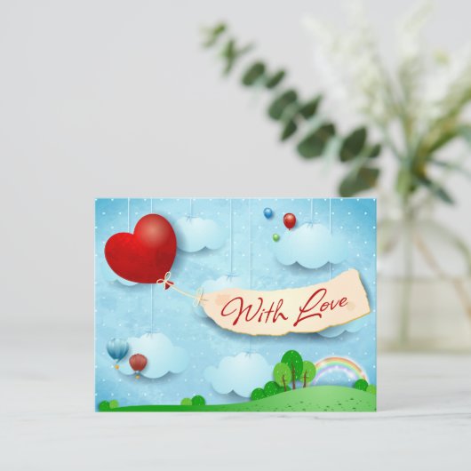 Mit Liebe Postkarte (Stehend Vorderseite)