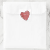 mit Liebe Quadratischer Aufkleber (Tasche)
