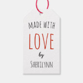 Mit Liebe Red Geschenkanhänger (Vorderseite)