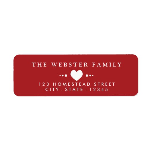 Mit Liebe Red Rücksendeadresse (Vorne)