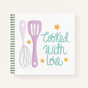 Mit Liebe-Rezept-Notebooks gekocht Notizblock