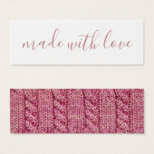 Mit Liebe Rosa Strick Mini Tags (Vorne & Hinten)