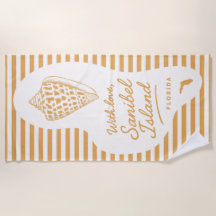 Mit Liebe Sanibel Island Junonia Strandtuch