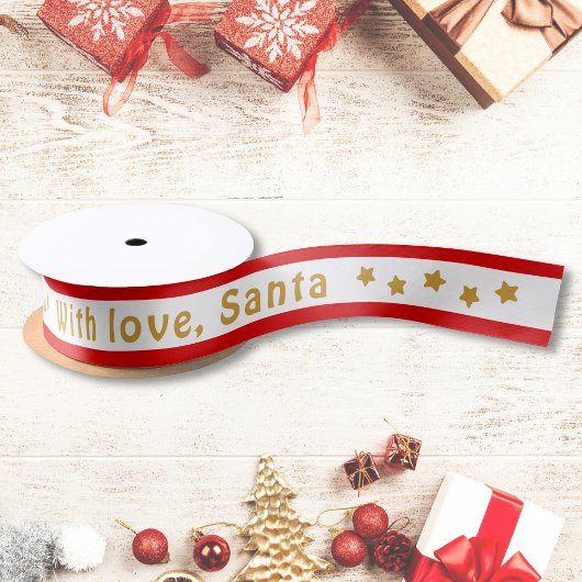 Mit Liebe Santa Custom Text Weihnachten Satinband