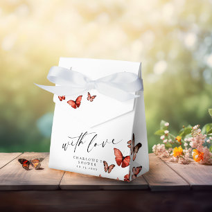 Mit Liebe Schmetterling Rot Danke Geschenkschachtel