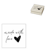 Mit Liebe Script-Herz ganz einfach gemacht Gummistempel (Stempel)