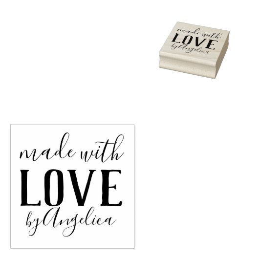 Mit Liebe Script Personalisiert Gummistempel (Stempel)