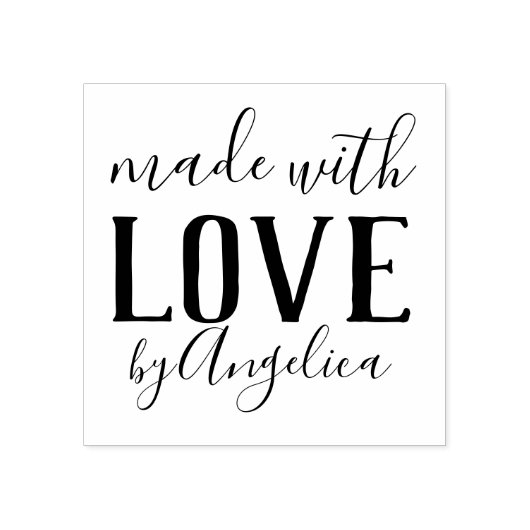 Mit Liebe Script Personalisiert Gummistempel (Prägung)