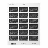 Mit Liebe Script Schwarz-weiße Chalkboard Snowflak Adressaufkleber (Vorne)