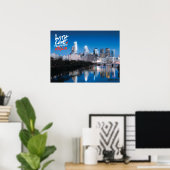 'Mit Liebe' Skyline Poster, 18" x 24" Poster (Heimbüro)
