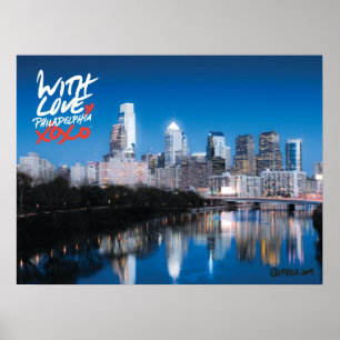 'Mit Liebe' Skyline Poster, 18" x 24" Poster