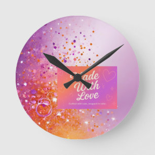 Mit Liebe Tank Ober Runde Wanduhr