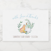 Mit Liebe und Dank an White Pumpkin & Fox Schaumweinetikett (Einzelnes Label)