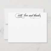 Mit Liebe und Dank Dankeskarte (Rückseite)