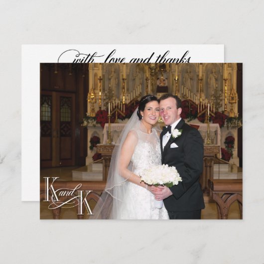 Mit Liebe und Dank Dankeskarte (Vorne/Hinten)