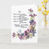 Mit Liebe und dank der Mama Grußkarte Karte (Gelbe Blume)