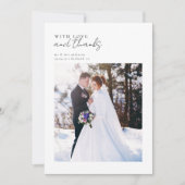 Mit Liebe und Dank Foto Hochzeit Dankeskarte (Vorderseite)