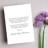 Mit Liebe und Dank Foto Hochzeit Dankeskarte