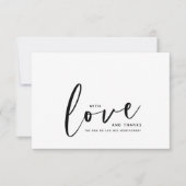 Mit Liebe und Dank Hochzeit Dankeschön Card Dankeskarte (Vorderseite)