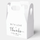 Mit Liebe und dank Hochzeit Geschenkschachtel (Geöffnet)