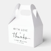 Mit Liebe und dank Hochzeit Geschenkschachtel (Vorderseite)