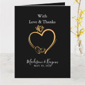 Mit Liebe und Dank Hochzeit Karte (Gelbe Blume)