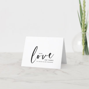 Mit Liebe und Dank Modern Script Dankeskarten Dankeskarte