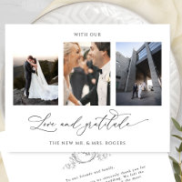 Mit Liebe und Dankbarkeit Foto Monogram Wedding