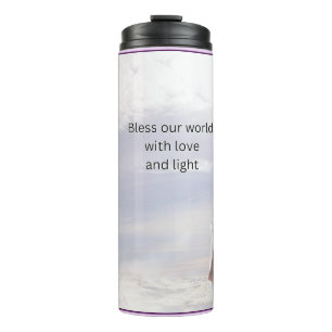 Mit Liebe und Licht unsere Welt segnen Thermosbecher