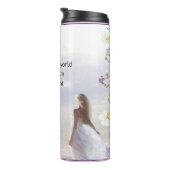 Mit Liebe und Licht unsere Welt segnen Thermosbecher (Nach rechts gedreht)