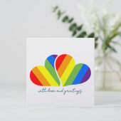 mit Liebe- und Regenbogenherzen (Stehend Vorderseite)