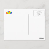 mit Liebe und Regenbogenherzen Postkarte (Rückseite)