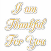 Mit Liebe und vielen Dank für Sie Aufkleber (Vorderseite)