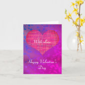 Mit Liebe Valentine Red Heart Faltkarte Karte (Gelbe Blume)