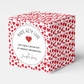 Mit Liebe Valentines Personalisiertes Rotes Herz Geschenkschachtel (Vorderseite)