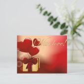 Mit Liebe Valentinstag Feiertagspostkarte (Stehend Vorderseite)