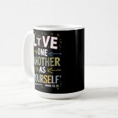 Mit Liebe vereint: Die Botschaft verkörpern Kaffeetasse (Vorderseite Links)