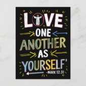 Mit Liebe vereint: Die Botschaft verkörpern Postkarte (Vorderseite)